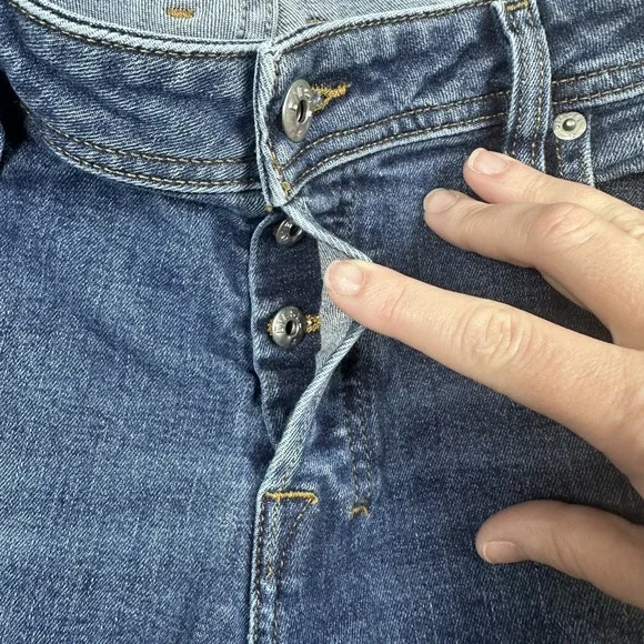 Diesel Jeans Mens 33x34 Zatiny Distressed Regular Bootcut C84ZX Button Fly Blue - Picture 12 of 16